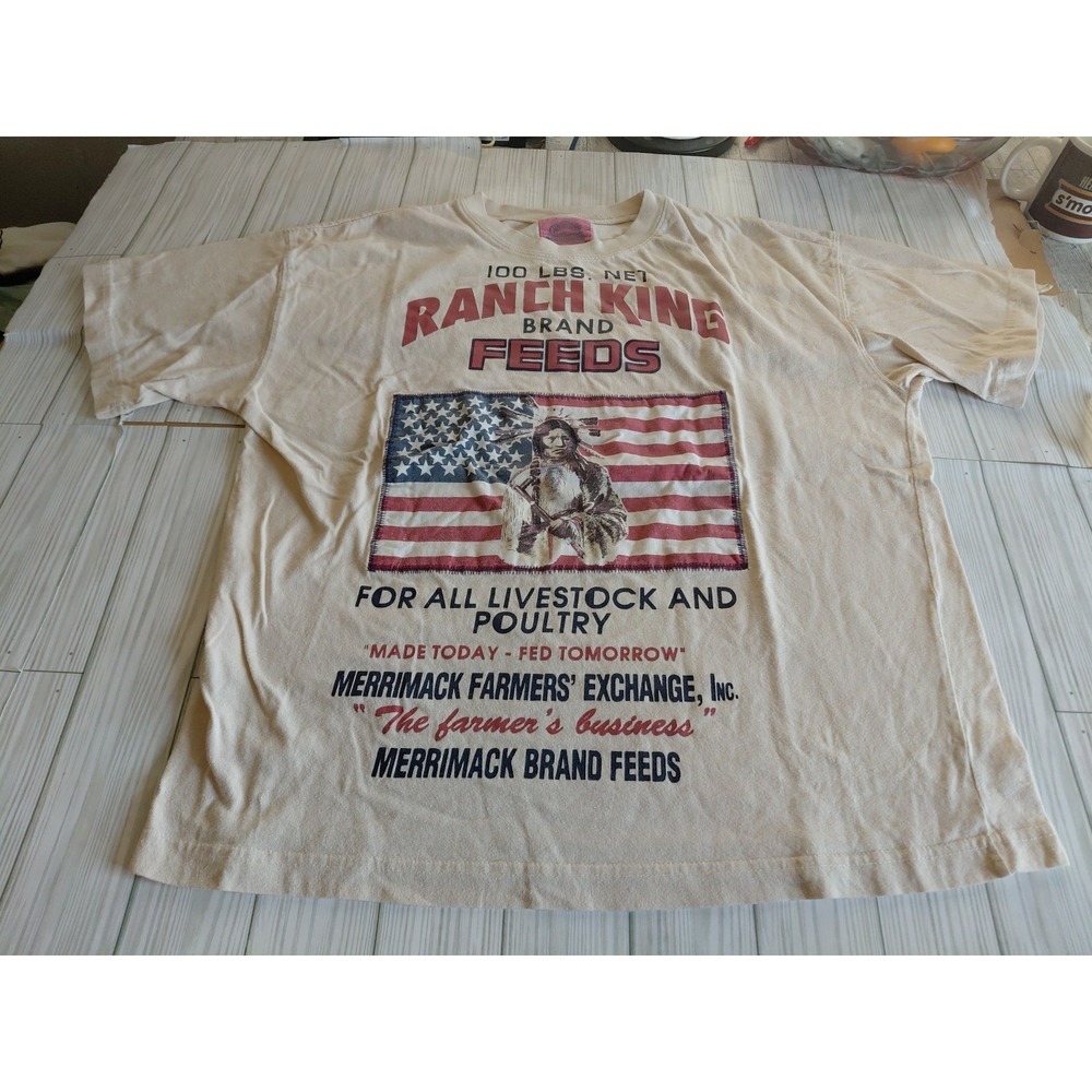 Vintage Collectible Cambridge Country Ranch King Western patriotic‎ Shirt Sz M